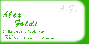 alex foldi business card